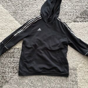 Adidas Black Hoodie with Gray Accents